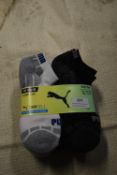 Ten Assorted Pairs of Puma Youth’s Low Cut Socks Size: 2.5-5