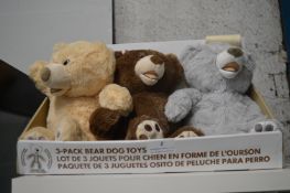 *Hug Fun Bear Dog Toy 3pk