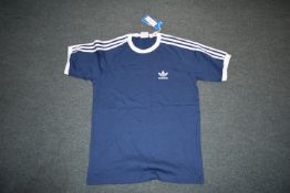 Adidas Three Stripe Blue T-Shirt Size: M