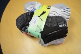 10 Pairs of Puma Kid’s Low Cut Drycell Socks Size: 12-1.5