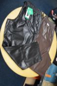 *Two Hilary Radley Faux Leather Trousers Size: XL
