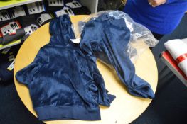 Three Jezzie’s 2pc Blue Lounge Set with Hood Size: M