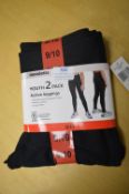 Youth’s Active Leggings 2pk Size: 9-10 years