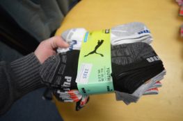 10 Pairs of Puma Youth’s Low Cut Drycell Socks Size: 2.5-5