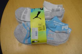 10 Pairs of Puma Kid’s Low Cut Drycell Socks Size: 12-1.5