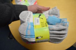 10 Pairs of Puma Kid’s Low Cut Drycell Socks Size: 12-1.5