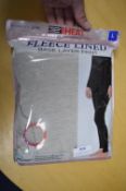 *32 Degrees Heat Grey Fleece Leggings Size: L 2pk
