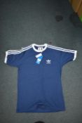 Adidas Three Stripe Blue T-Shirt Size: M