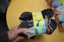 10 Pairs of Puma Youth’s Low Cut Drycell Socks Size: 2.5-5