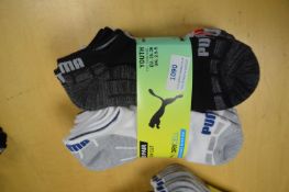 10 Pairs of Puma Youth’s Low Cut Drycell Socks Size: 2.5-5