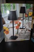 *Mikasa Touch Control Rechargeable LEDLamps 2pk
