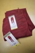 *Mondetta Red Brushed Jacquard Leggings Size: S