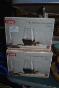 *Two Boxes of Four Stemless Wine Glasses