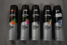Five Assorted Lynx Antiperspirant