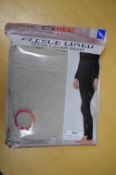 *32 Degrees Heat Grey Fleece Leggings Size: L 2pk
