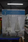 *Two 14” LED Tree Water Lamps