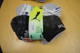 10 Pairs of Puma Kid’s Low Cut Drycell Socks Size: 12-1.5
