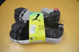 10 Pairs of Puma Youth’s Low Cut Drycell Socks Size: 2.5-5