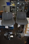 *Pair of Gas-Lift Barstools