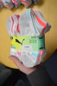 10 Pairs of Puma Kid’s Low Cut Drycell Socks Size: 12-1.5