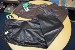 *Two Hilary Radley Faux Leather Trousers Size: XL
