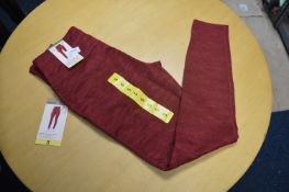 *Mondetta Red Brushed Jacquard Leggings Size: S