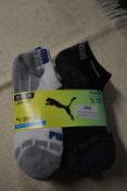 Ten Assorted Pairs of Puma Youth’s Low Cut Socks Size: 2.5-5