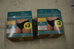 *Two Washable Period Underwear Size: M 3pk
