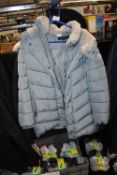 *Andrew Marc Blue Hooded Puffer Jacket Size: M (faulty zip)