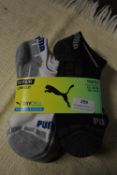 Ten Assorted Pairs of Puma Youth’s Low Cut Socks Size: 2.5-5