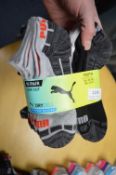 10 Pairs of Puma Youth’s Low Cut Drycell Socks Size: 2.5-5