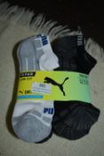 Ten Assorted Pairs of Puma Youth’s Low Cut Socks Size: 2.5-5