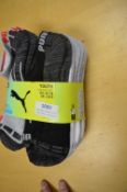 10 Pairs of Puma Youth’s Low Cut Drycell Socks Size: 2.5-5