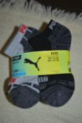 Ten Assorted Pairs of Pums Youth’s Low Cut Socks Size: 12-1.5