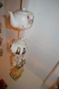 *Eight Decorative & Novelty Teapots