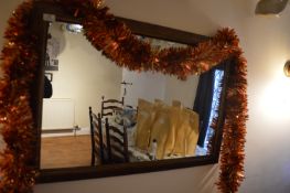 *Wood Framed Wall Mirror 95x65cm