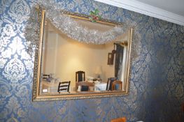 *Gilt Framed Bevelled Edge Mirror