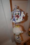 *Eight Decorative & Novelty Teapots
