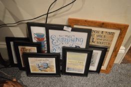 *Eight Framed Tea Themed Prints