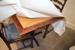 *Seven Assorted Square Pedestal Tables 70x70cm