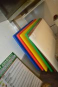 *Six Coloured Chopping Board on Rack