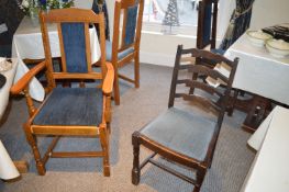 *Fourteen Assorted Hardwood Framed Dining Chairs 6x with Upholstered Seats and Back and 8x
