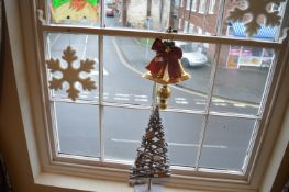 *Festive Window Display to Include Bells, Illuminated Christmas Tree, Baubles, and Tinsel