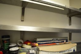 *Two Part Stainless Steel Wall Mounted Shelves 100 x 30cm Each - 200x30cm Total