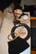 *Decorative Wall Plate, Trio Set, Mug Stand, and a Vintage Handbag