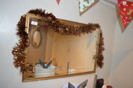 *Gilt Framed Bevelled Edge Wall Mirror 70x46cm