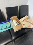 *TP Link Router, Box of Various Light Bulbs, and Reusable Bags