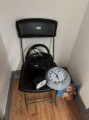 *Portable CD Player, Folding Chair, Two Clocks, etc.