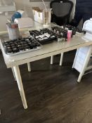 *Glass Topped Nail Technicians Table