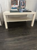 *White Reception Table with Undershelf